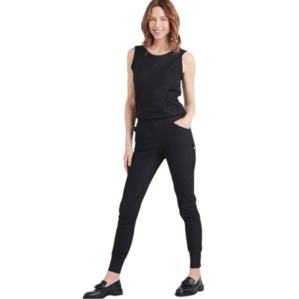 KSL Roxanne Black Denim One-Piece Jumpsuit Sz M